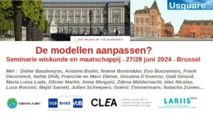 De modellen aanpassen? Seminarie Wiskunde en samenleving - Brussel 27 en 28 juni 2024